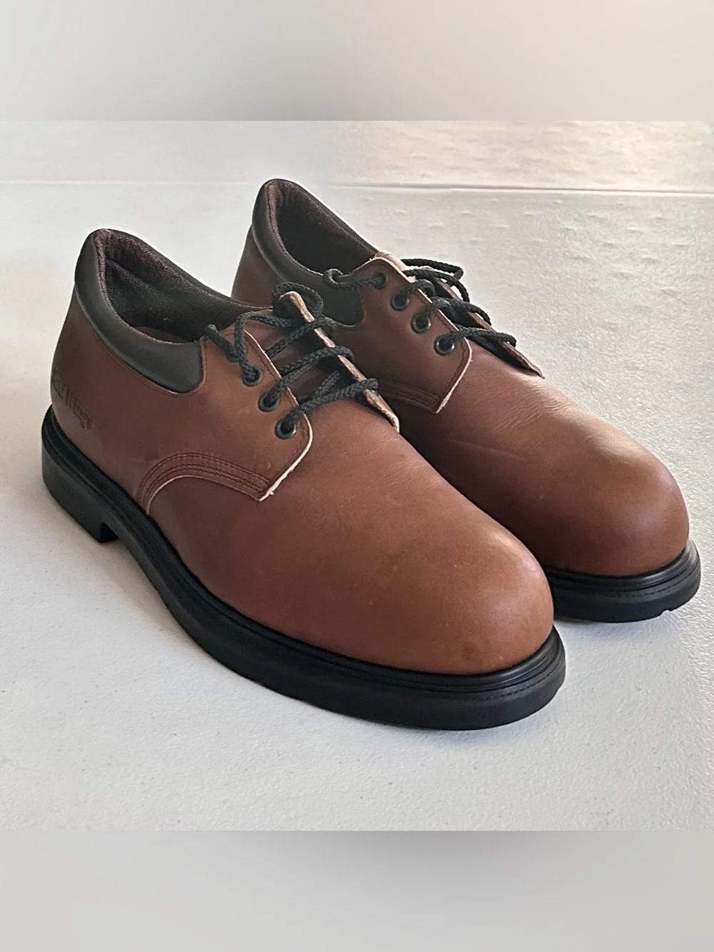 Red Wing Shoes Brown Leather Derby Toe Steel Lace-Up Size 11